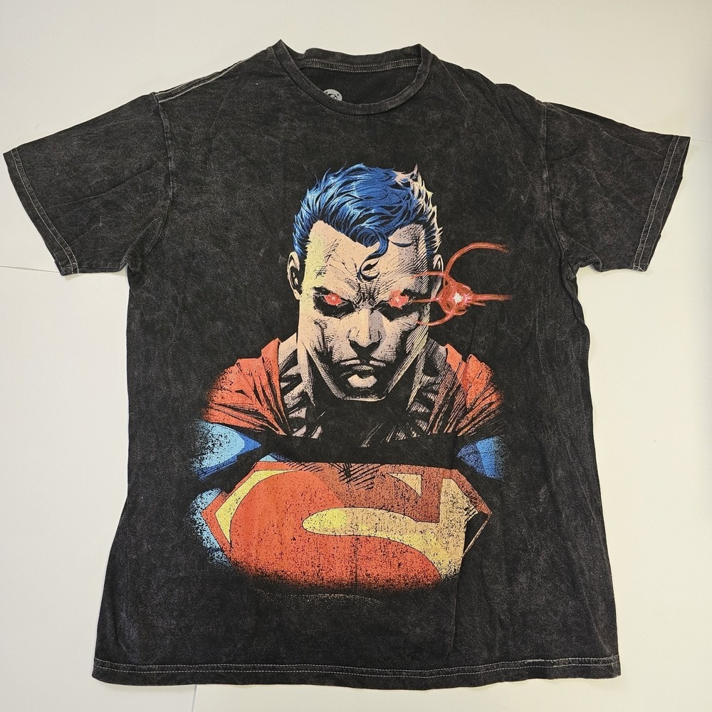 Superman Ditressed Grey T-shirt Size M DC Comics